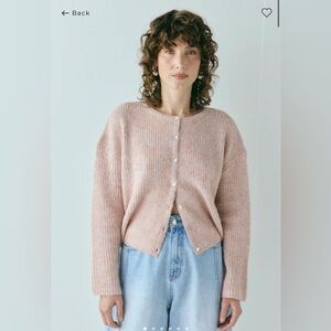 Vrg Grl Pink Wool Cardigan Sweater